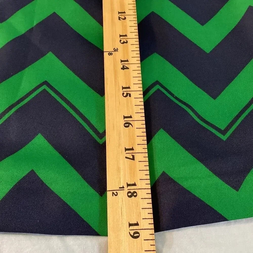 The Limited Green and Navy Chevron Skirt Size Small